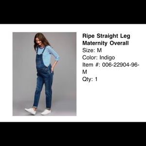 Ripe straight leg maternity overall